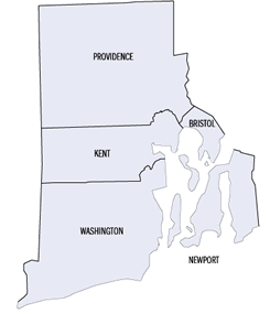 Map of Rhode Island